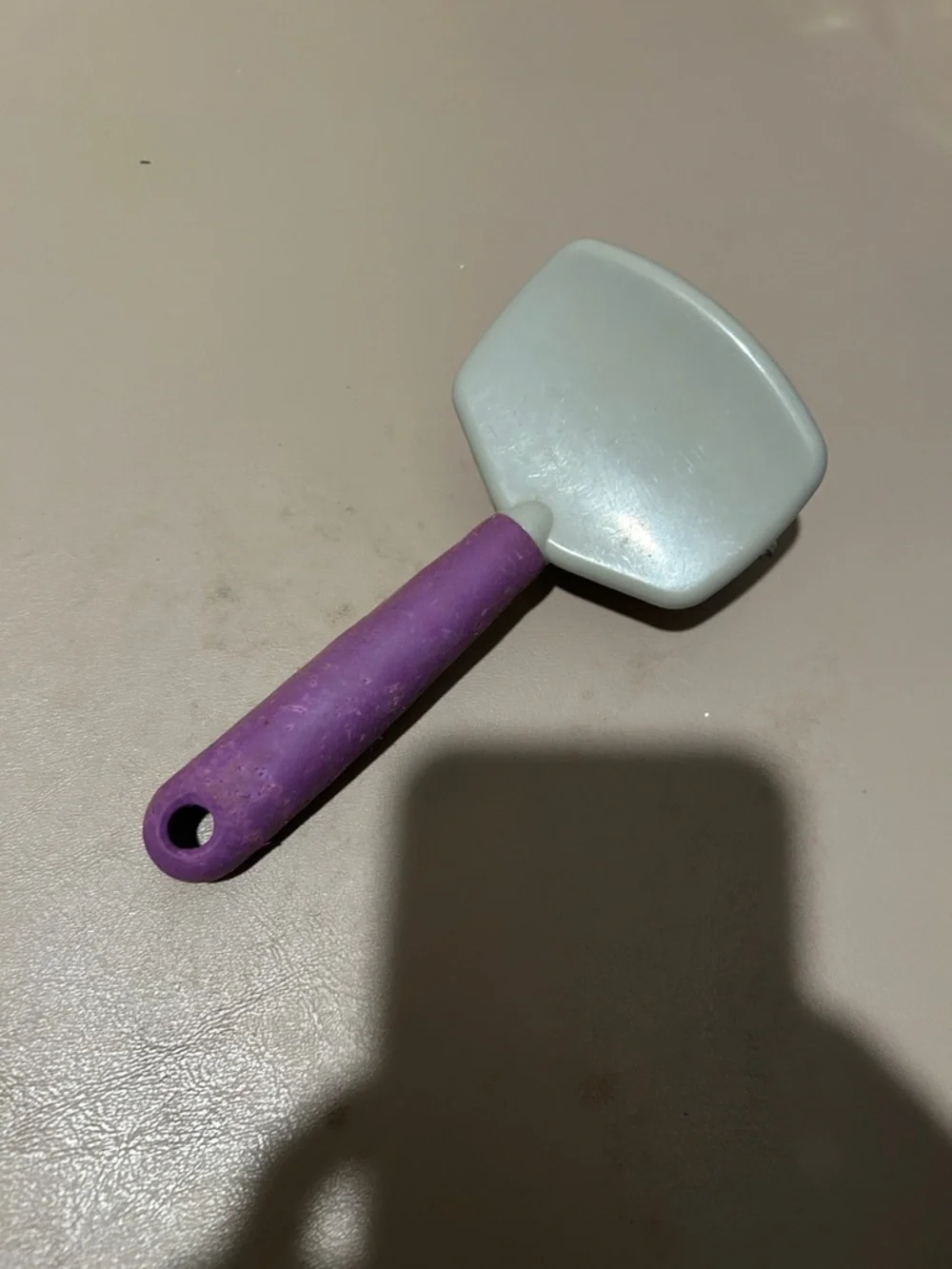 Pet Slicker Brush with Purple Handle and White Head